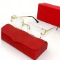 2025 Rimless Diamond Cut Square Clear Lens Sunglasses Men Women UV400