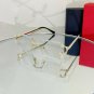 2025 Rimless Diamond Cut Square Clear Lens Sunglasses Men Women UV400