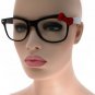 Cute Bow Nerd Glasses for Women Cosplay Costume Fashion Clear Lens Eyewear