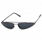 Slim Futuristic Cat Eye Sunglasses Retro 90s Gold Frame UV400 Women Men Shades