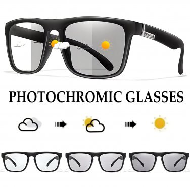 Square Polarized Sunglasses Mens Women Photochromic Driving Glasses UV400