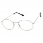 Retro Round Clear Lens Glasses Silver Frame Oval Eyewear Vintage Style Unisex