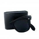 Matte Black Square Folding Sunglasses 4105 – Classic Style + Case Included