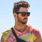 Matte Black Square Folding Sunglasses 4105 &acirc;�� Classic Style + Case Included