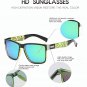 Polarized Square Sunglasses Men Women UV400 Sport Driving Shades Green Mirror