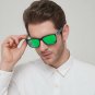 Polarized Square Sunglasses Men Women UV400 Sport Driving Shades Green Mirror