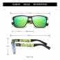Polarized Square Sunglasses Men Women UV400 Sport Driving Shades Green Mirror