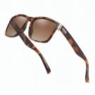 Polarized Tortoise Square Sunglasses Men Women UV400 Anti-Glare Sport Shades