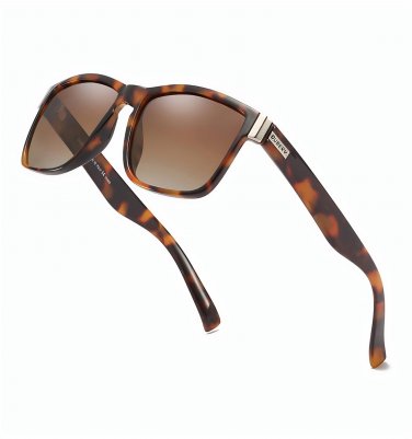 Polarized Tortoise Square Sunglasses Men Women UV400 Anti-Glare Sport Shades