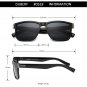 Polarized Square Sunglasses Men Women UV400 HD Vision Sport Style Shades Black