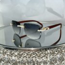 2025 Iced Out Diamond Rapper Sunglasses Men Women Luxury Fashion Square Shades