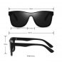 Black Square Sunglasses Men Women Oversized Retro Fashion Shades UV400