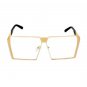 Women&acirc;��s Oversized Gold Square Frame Clear Lens Fashion Sunglasses