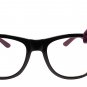 Bunny Ears Fun Party Colorful Cute Heart Accent Black Purple Clear Lens Glasses
