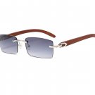 Rimless Rectangle Sunglasses Men Women Luxury Square Shades UV400 Gradient Lens
