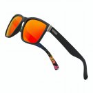 Polarized Square Sunglasses Men Women UV400 Red Mirror Lens Retro Sport Shades