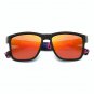 Polarized Square Sunglasses Men Women UV400 Red Mirror Lens Retro Sport Shades