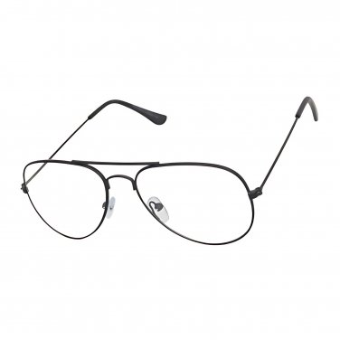 Classic Pilot Style Clear Lens Glasses Metal Frame Unisex Fashion Eyewear