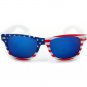 KIDS SIZE USA American Flag Sunglasses Classic Boy Girl Small Blue Mirror Lens
