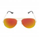 Kids Junior Mirrored Lens Sunglasses Red Yellow 52mm UV Protection Youth Glasses