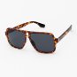 Mens Polarized Aviator Sunglasses Tortoise Frame Black Lens UV400 Retro M Jacob