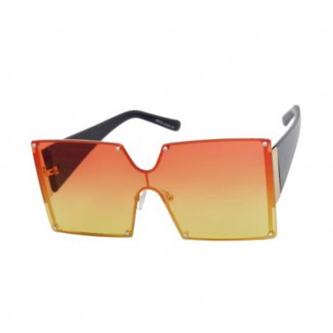 Women's Men's Sunglasses Designer Flat Lens Fashion Oversized Gold Frame Stylish