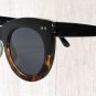 Oversized Classic Stylish Womens Round Cat Eye Sunglasses Black & Tortoise Frame