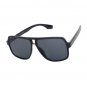 Mens Polarized Aviator Sunglasses Black Frame Dark Lens UV400 Retro M Jacob Fash