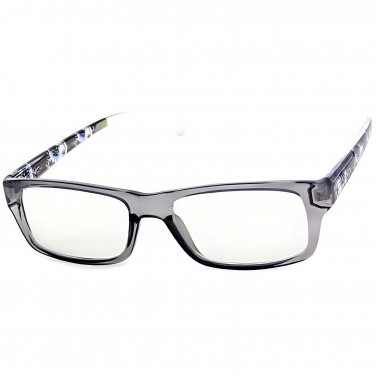 Unisex Clear Lens Glasses Crystal Smoke / Green Frame Stylish Eyewear