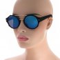 Unisex Round Steampunk Sunglasses Mirrored Lens Retro Festival UV400 Shades