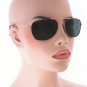 KISS Aircraft Sunglasses – Unisex Square Metal Frame with Green Glass Lens