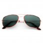 KISS Aircraft Sunglasses â Unisex Square Metal Frame with Green Glass Lens