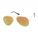 Kids Gold Frame Mirrored Sunglasses 52mm Youth Teen UV400 Reflective Shades