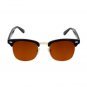 Classic Vintage Retro Style Horn Rimmed Amber Blue Blocker Driving Sunglasses