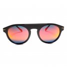 Red Mirror Lens Sunglasses UV400 Flat Top Shades Men Women Black Tortoise