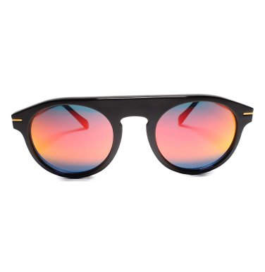 Red Mirror Lens Sunglasses UV400 Flat Top Shades Men Women Black Tortoise