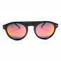 Red Mirror Lens Sunglasses UV400 Flat Top Shades Men Women Black Tortoise
