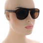 Mens Womens Retro Shield Sunglasses UV400 Shiny Black Matte Black Tortoise