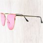 Unique Design Classic Style Modern Cat Eye Frame Womens Gold & Pink Sunglasses