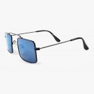 Vintage Retro Rectangle Sunglasses Mens Womens Mirrored Lens UV400 Fashion