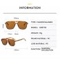 Demi Tea Vintage Square Sunglasses for Women Men Frame Double Bridges Eyewear
