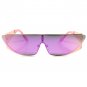 SPACE ROBOT PARTY RAVE COSTUME CYCLOPS FUTURISTIC SHIELD SUN GLASSES Pink Lens
