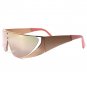 SPACE ROBOT PARTY RAVE COSTUME CYCLOPS FUTURISTIC SHIELD SUN GLASSES Pink Lens