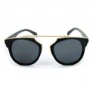 Women’s D So Real Black Round Sunglasses – Bold Retro Chic UV Eye Protection