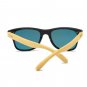 Bamboo Wood Polarized Sunglasses Blue Flat Lens Unisex UV400 Eco Friendly Shades