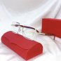2026 Fashion Square Rimless Cut Lens Sunglasses Vintage Rhinestone Luxury Clear
