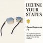 Rimless Square Gradient Sunglasses Luxury Metal Wood Grain Unisex UV Style
