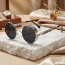 Vintage Steampunk Round Polarized Sunglasses – Metal Frame UV Protection Unisex