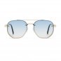 Luxury Gold Aviator Sunglasses with Blue Gradient Lenses Lightweight Metal Frame