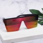 Oversized Shield Sunglasses Purple Mirror Lens Flat Top Unisex Fashion Shades